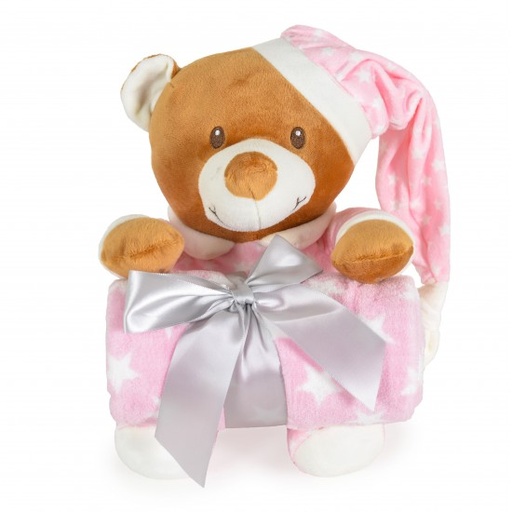 [3800146271657] couverture avec ourson rose