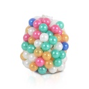 Lot de 100 Balles Métallisées pour Piscine à Balles