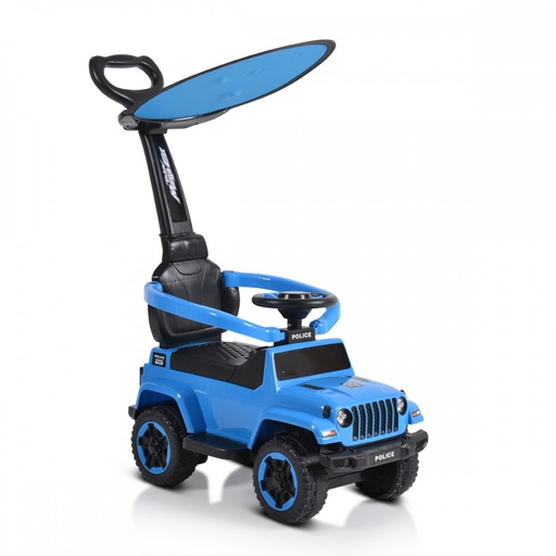 [3800146230876] voiture à pousser police bleu