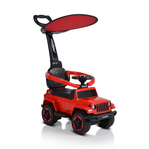 [3800146230883] voiture à pousser police rouge