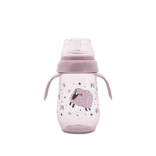 [10200090005] gourde 250ml avec poigner melow rose