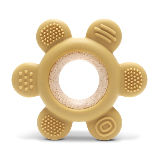 [10210890001] hochet de dentition fleure jaune