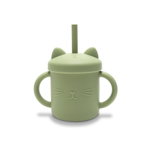 [10230660004] Tasse d'apprentissage en silicone souple (Incassable) vert