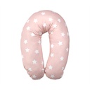 coussin d'allaitement rose stars